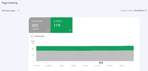 page indexing report